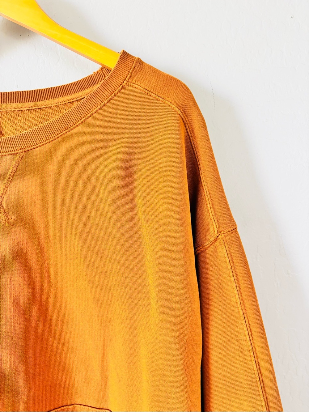 Free People Movement Oversized Crewneck Sweatshirt in Rust Orange - Picture 4 of 7